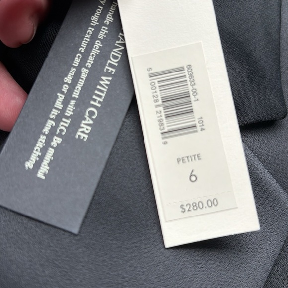 NWT Banana Republic Slim Italian Satin Black Blazer Size 6 Petite. - Picture 8 of 11